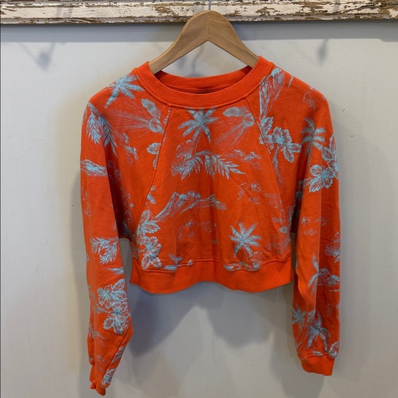 Free People Aloha Poppy Pullover Sweatshirt Size Large - Picture 3 of 9